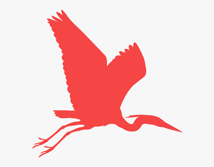 Blue Heron Silhouette, Transparent Clipart