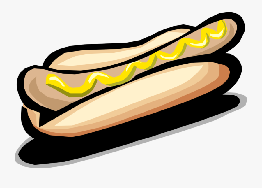 Vector Illustration Of Cooked Hot Dog Or Hotdog Frankfurter, Transparent Clipart