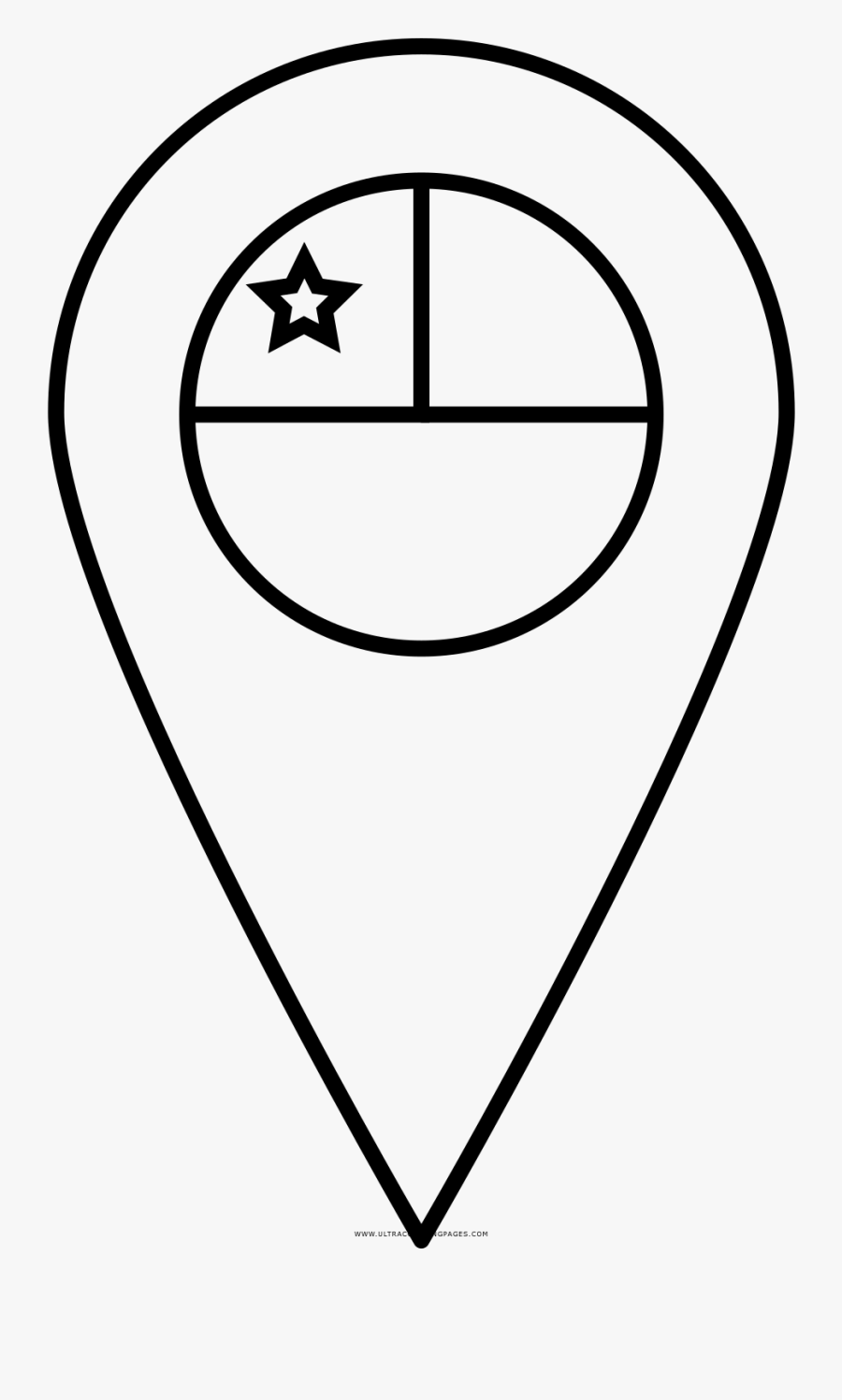 Chile Coloring Page - Cross Hair Symbol, Transparent Clipart