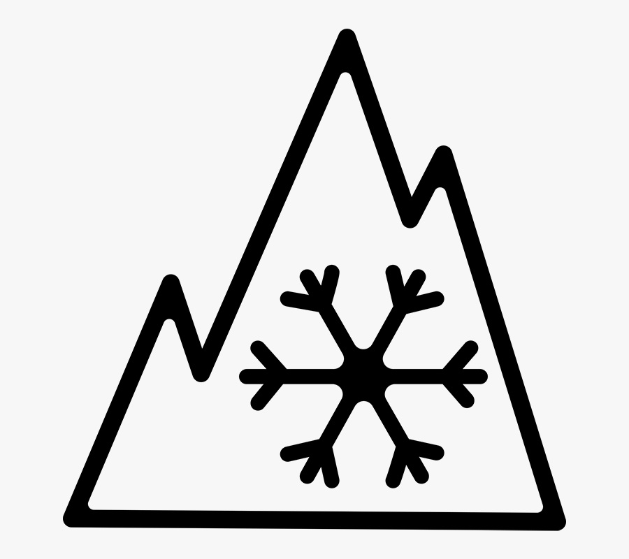 Three-peak Snowflake Symbol - Winter Tire Symbol Png, Transparent Clipart