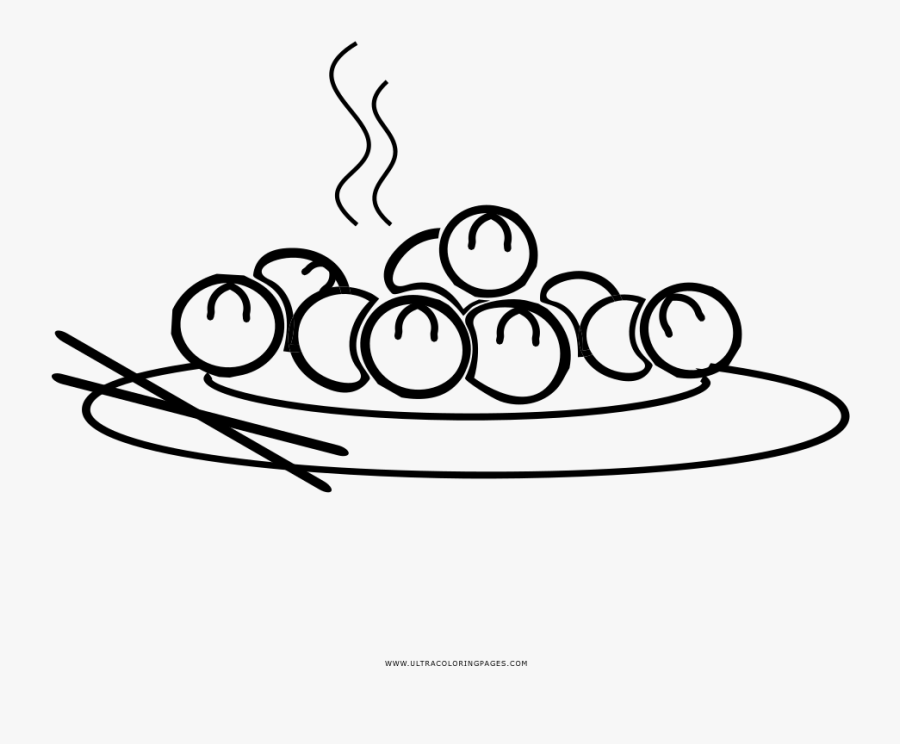 Dumplings Coloring Page - Gnocchi Disegno Da Colorare, Transparent Clipart