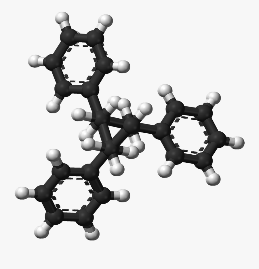Isotactic Polystyrene Chain Looking Down Axis From - 3d Structure Of Polystyrene, Transparent Clipart