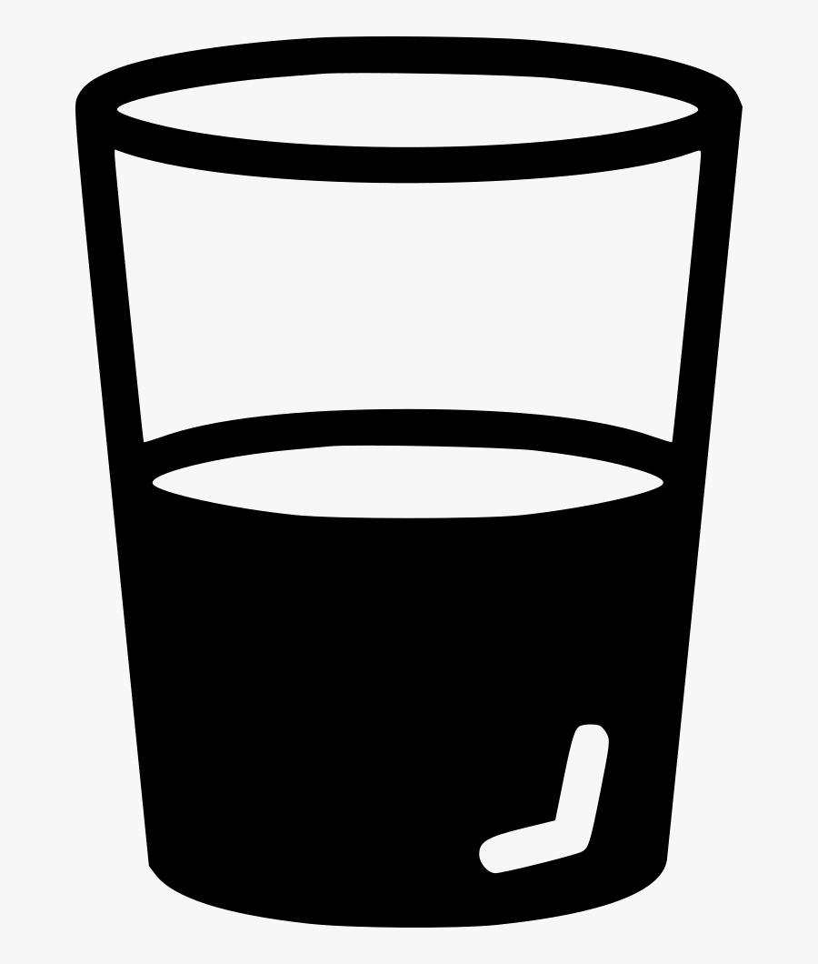 Water Glass Beverage - Glass Of Water Silhouette, Transparent Clipart