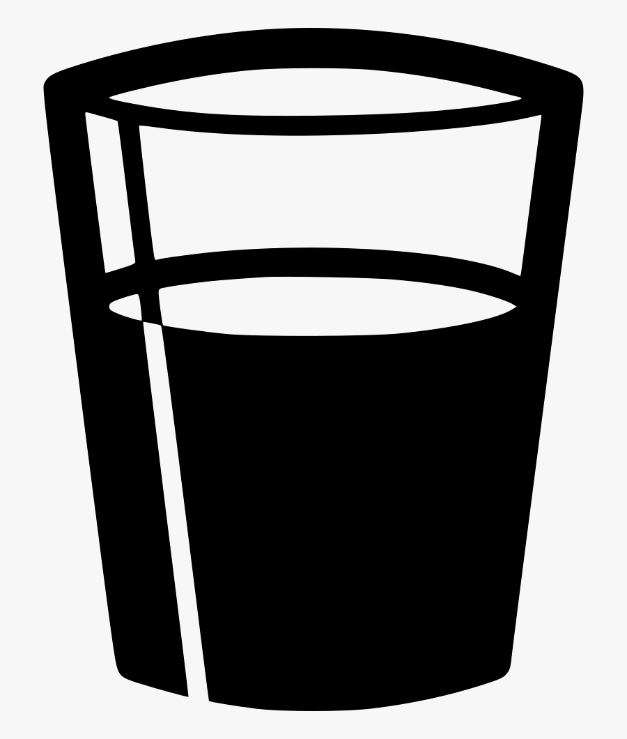 Water Glass - Glass Of Water Png Black And White, Transparent Clipart