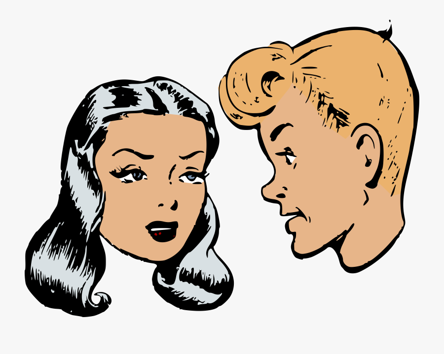 Retro Boy And Girl Icons Png - Girl And Boy Png Transparent, Transparent Clipart