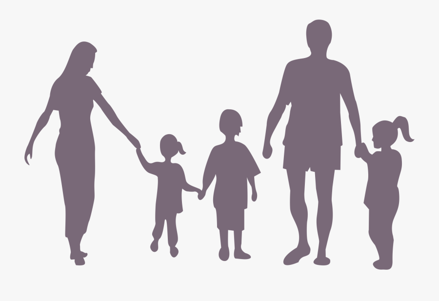 Silhouette Family Child - Family Silhouette Tattoo, Transparent Clipart