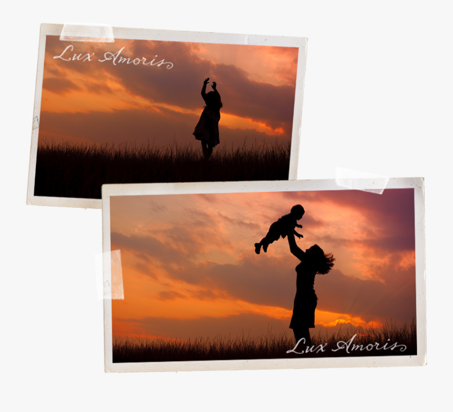 Silhouette Family Portrait By Lux Amoris/jen Snyder - Silhouette, Transparent Clipart