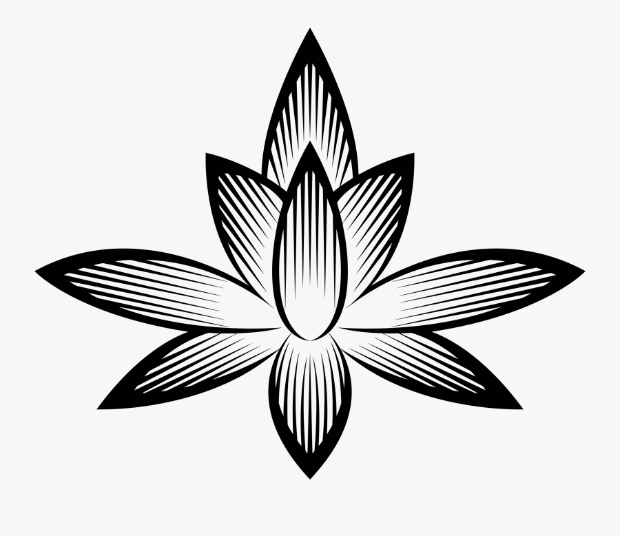 Stylized Flower Silhouette Clip Arts - Flower Stylized Png, Transparent Clipart