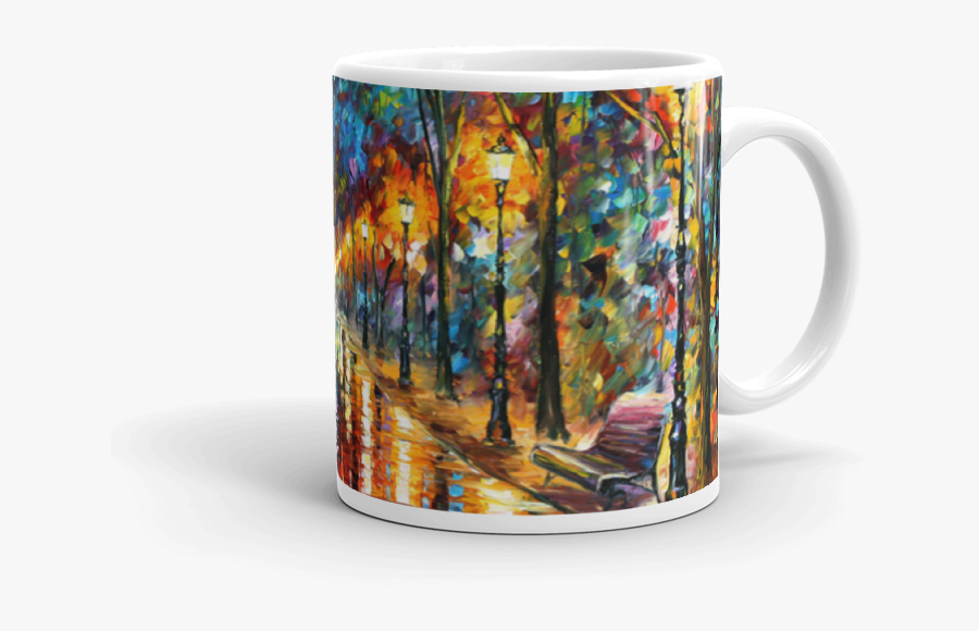Clip Art Painting Coffee Mugs - Dreams Come True - Palette Knlfe Landscape Park Oil, Transparent Clipart
