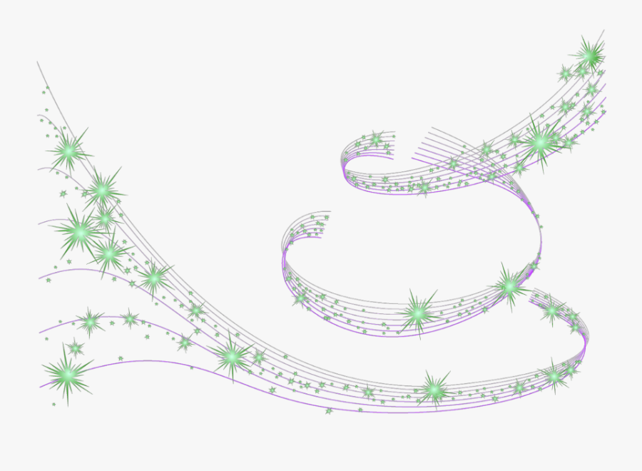 #stars #swirl #swirls #green #purple #star #mq - Transparent Background Fairy Dust Png, Transparent Clipart