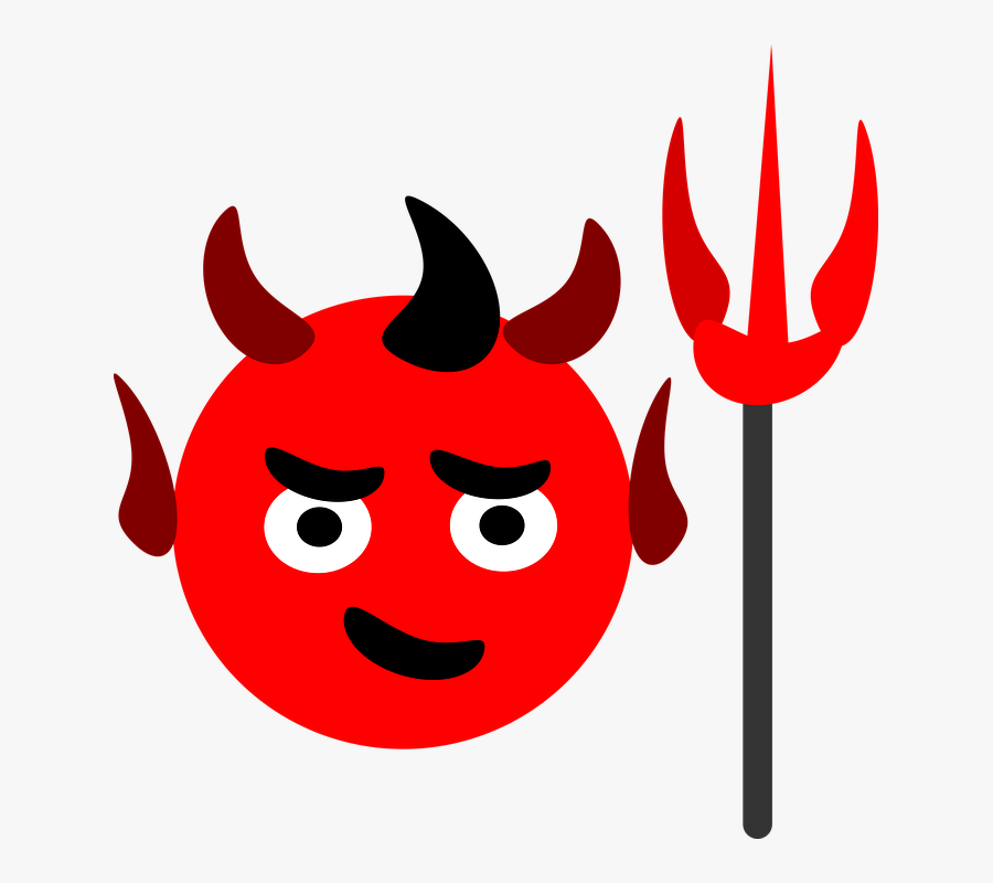 Satan, Devil, Symbol, Red, Cartoon, Head, Danger, Scary - Kartun Setan Png, Transparent Clipart