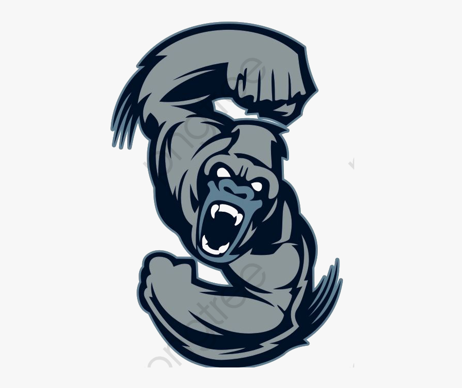 Gorilla Clipart Blue - Gorila Logo Png, Transparent Clipart