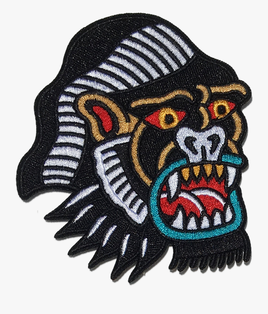 "lindauer Gorilla - Patch Old School Tattoo, Transparent Clipart