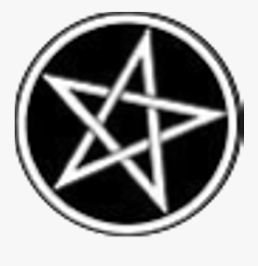 Tumblr Satanic Stickers Simbol Black Freetoedit - Pentagram In A Pentagon, Transparent Clipart