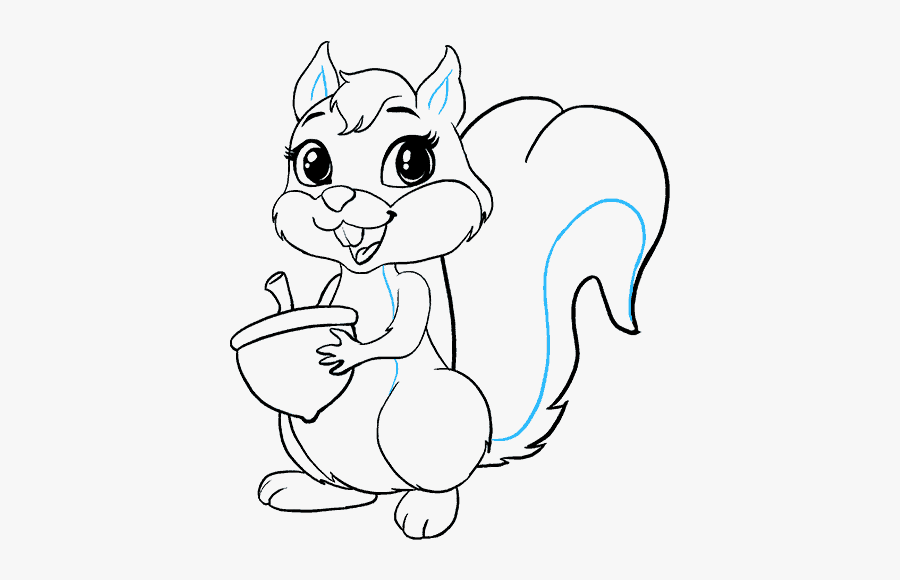 How To Draw Cartoon Squirrel - Cartoon Sketches Of Squirrels, Transparent Clipart