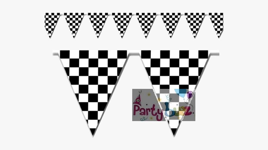 Racing Pennant Stringers Checkered Flag Banner - Checkered Flag Banner, Transparent Clipart