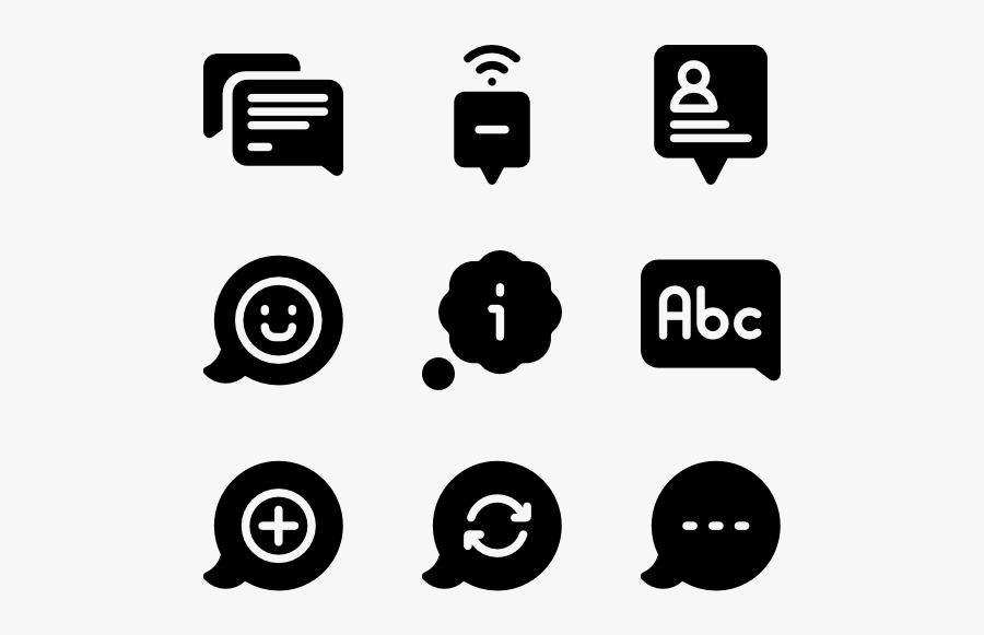 Speech Bubbles - Gas Station Icons, Transparent Clipart