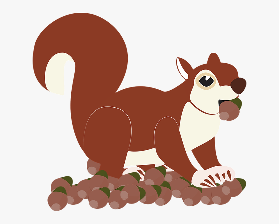 A Chipmunk With Nuts In Its Cheeks - Cartoon, Transparent Clipart