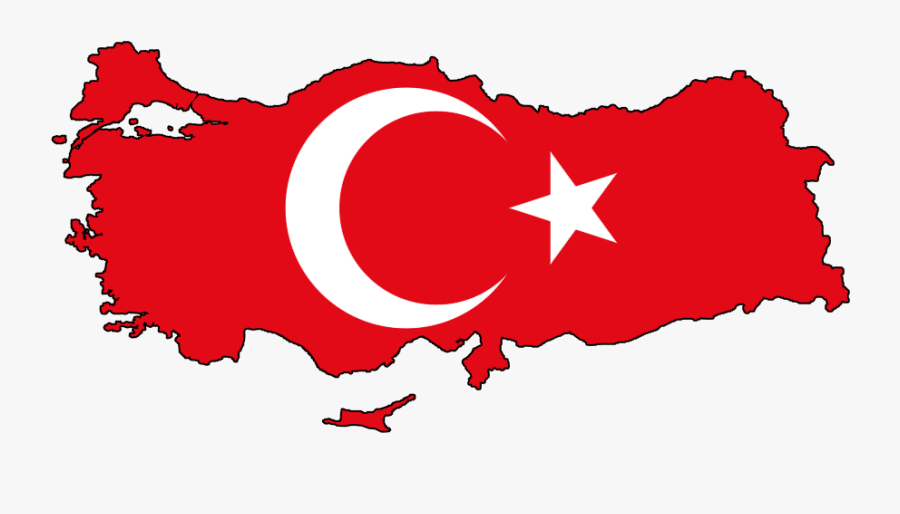 Turkish Map-flag - Turkey Flag Map Png, Transparent Clipart