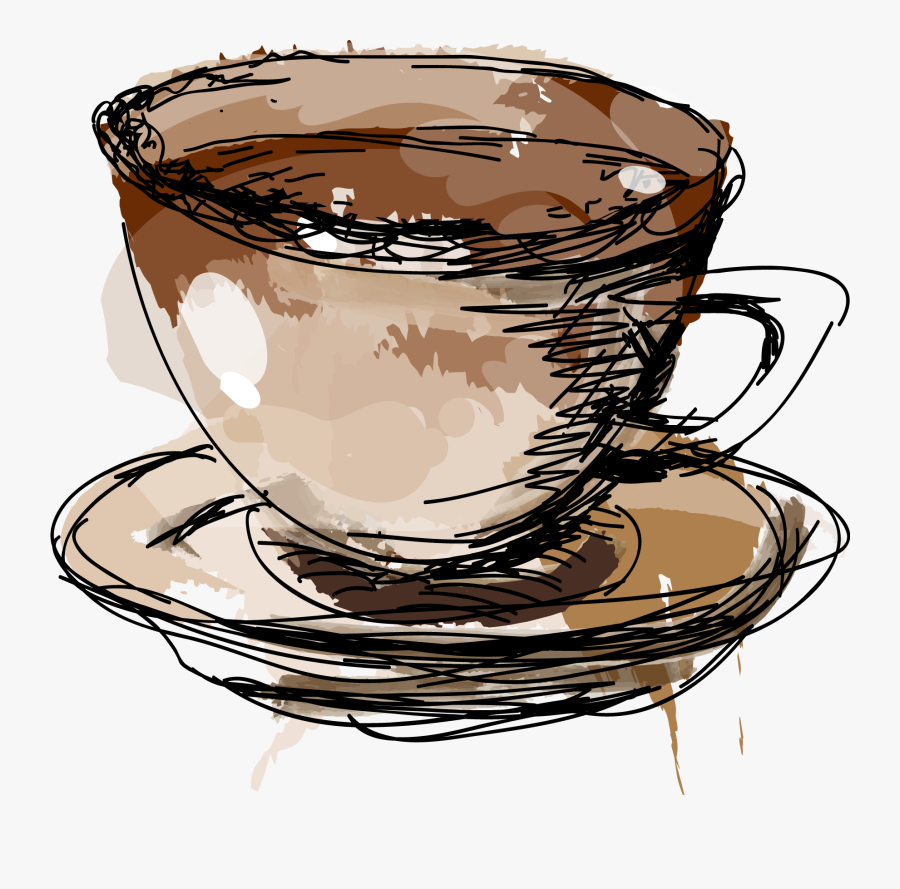 Turkish Coffee Coffee Cup Cafe - Coffee Hand Drawn Png, Transparent Clipart