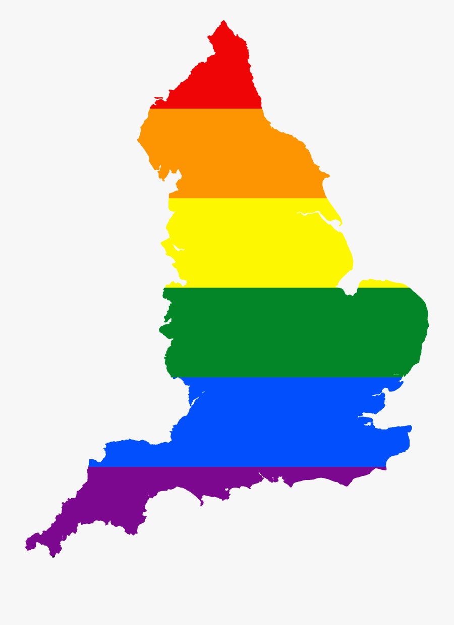 Lgbt Flag Map Of England - Bath On Uk Map, Transparent Clipart