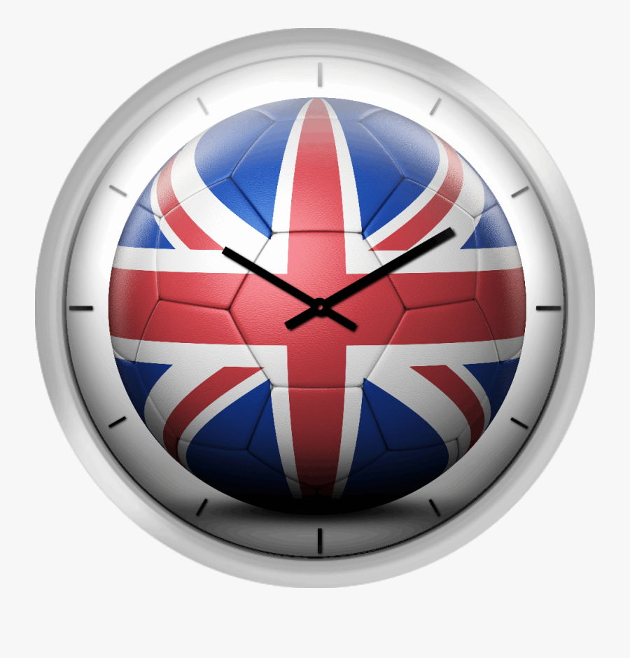 Flag Of United Kingdom On Soccer Ball - Cayman Islands British Territory, Transparent Clipart