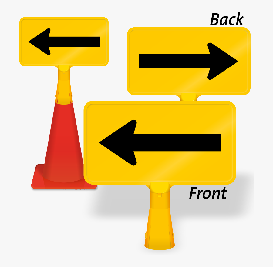 One Direction Arrow Coneboss Sign, Transparent Clipart