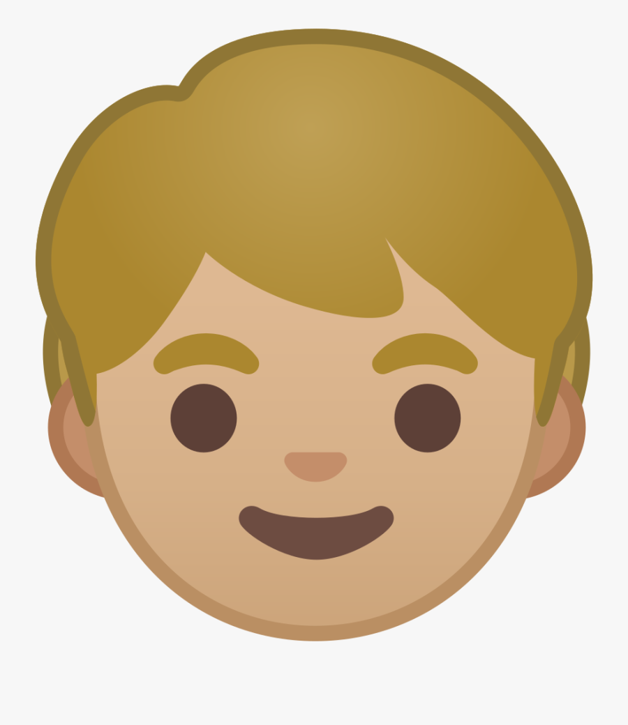 Child Medium Light Skin Tone Icon - Niño Emoji, Transparent Clipart