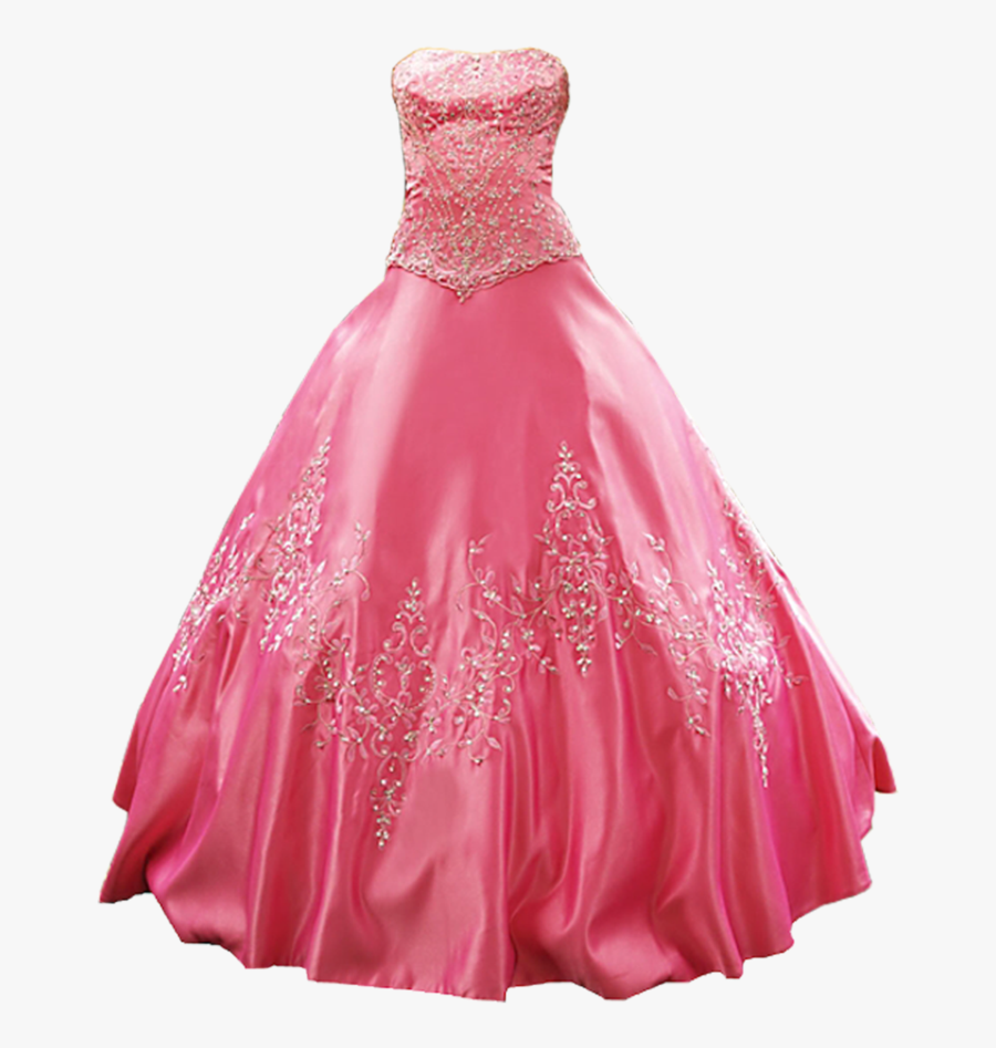 Suit Clipart Gown Suit - Pink Frilly Princess Dress, Transparent Clipart