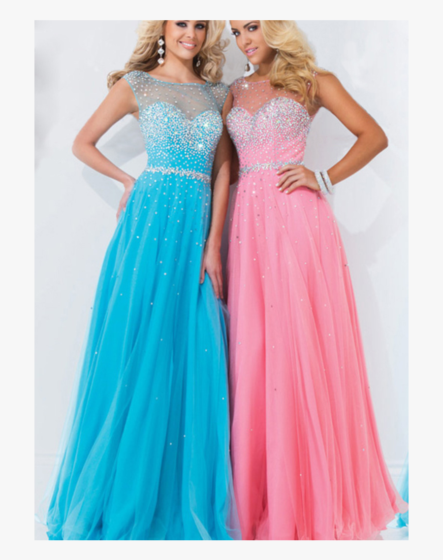 Prom Dress Png - Pink And Teal Prom Dresses, Transparent Clipart