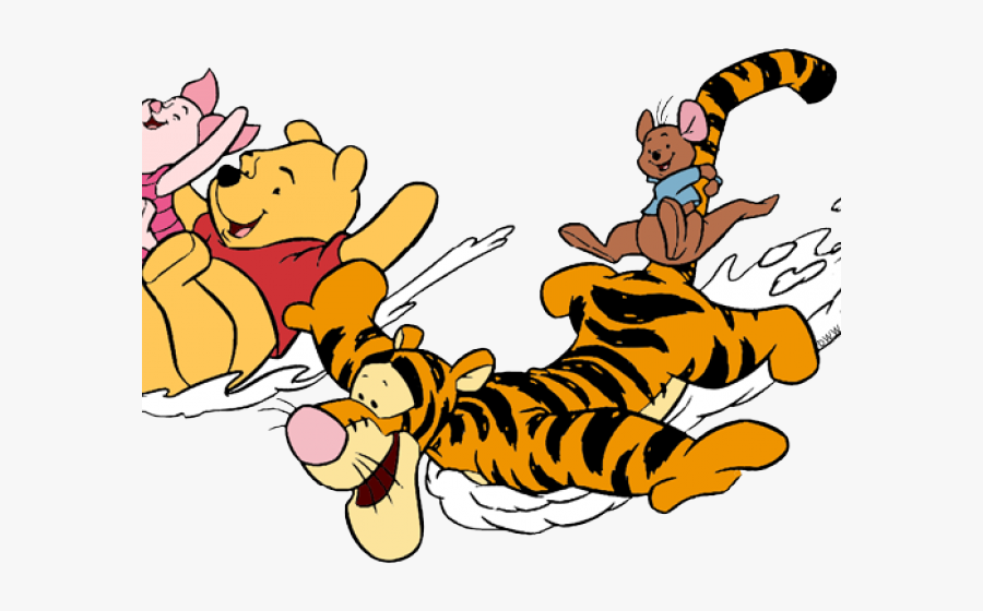 Winnie The Pooh Clipart Tigger And Pooh - Winnie The Pooh Sliding, Transparent Clipart