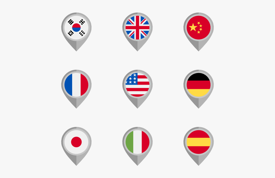 Country Flag Icon, Transparent Clipart