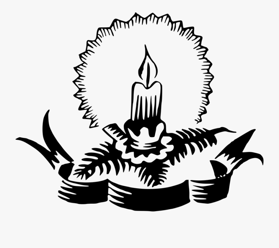 Candle, Fire, Flame, Silhouette - Advent Candle Silhouette, Transparent Clipart