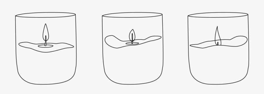 Drawing Candle Flame - Aesthetic Candle Drawing, Transparent Clipart
