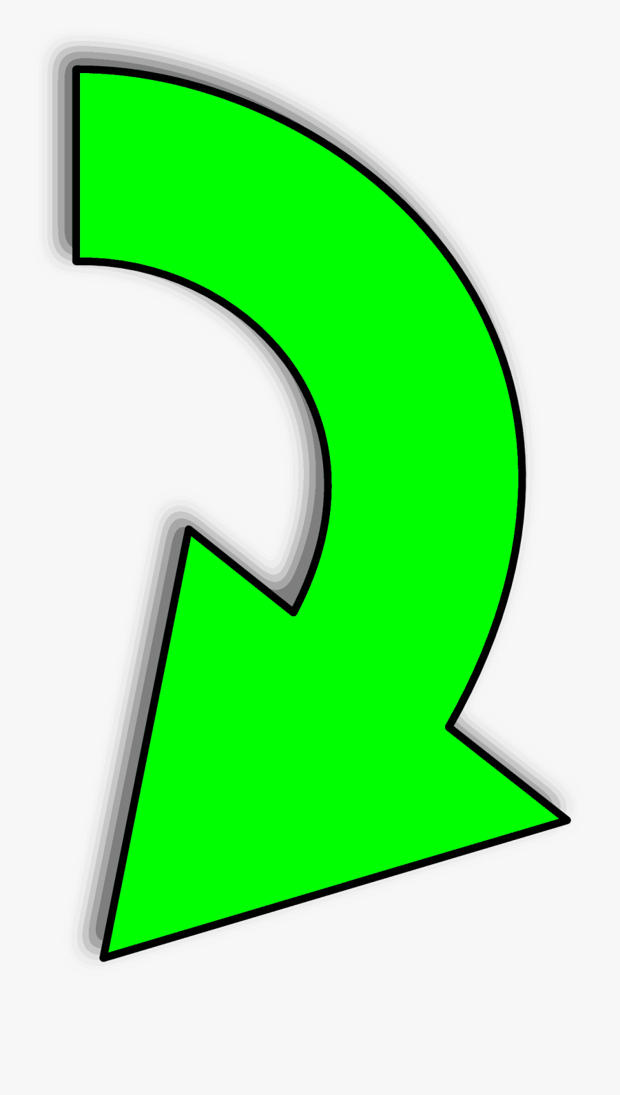 Arrow Down Png Green, Transparent Clipart
