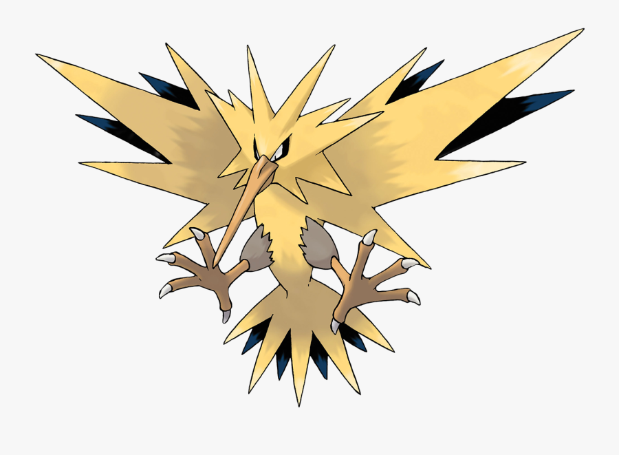 Zapdos Pokemon, Transparent Clipart