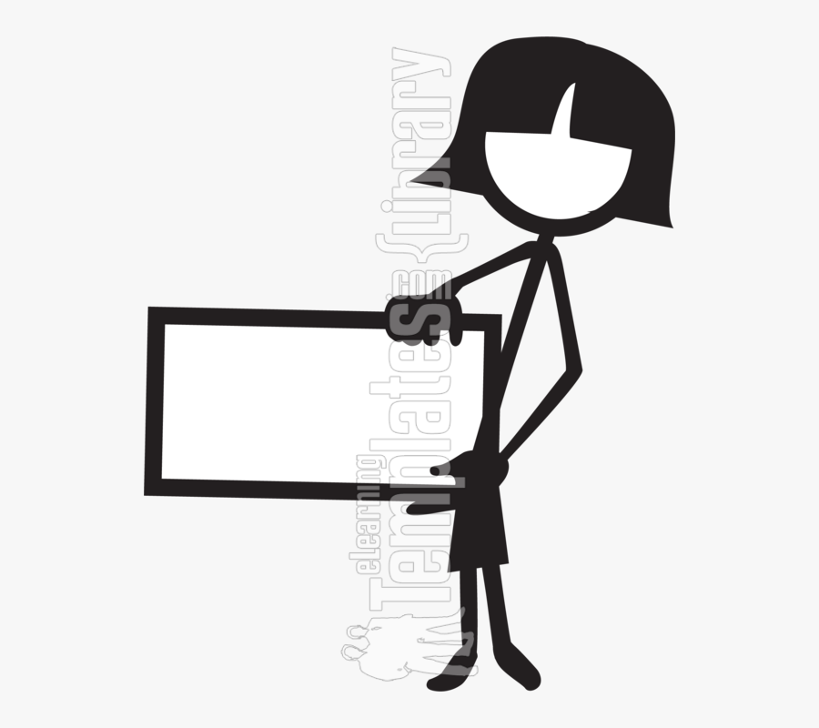 Stick Figure With Long Hair, Transparent Clipart