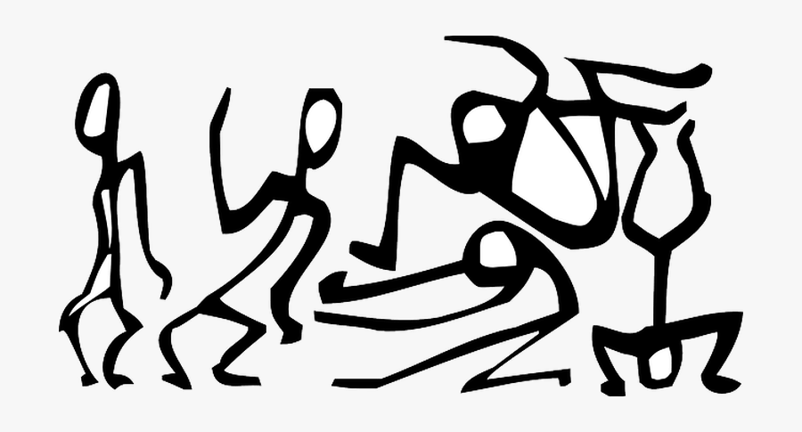 Illustrated Stick Figures Dancing - Drama Figures, Transparent Clipart