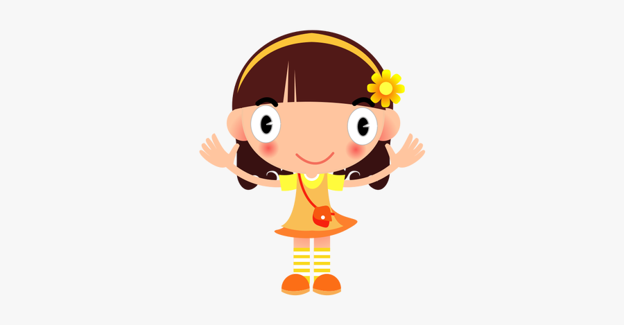 Happy Girl Vector Image - Girl Clip Art Png, Transparent Clipart