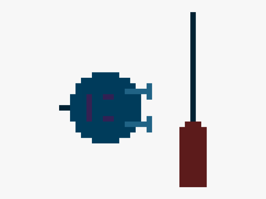 Pixel Art Red Button, Transparent Clipart