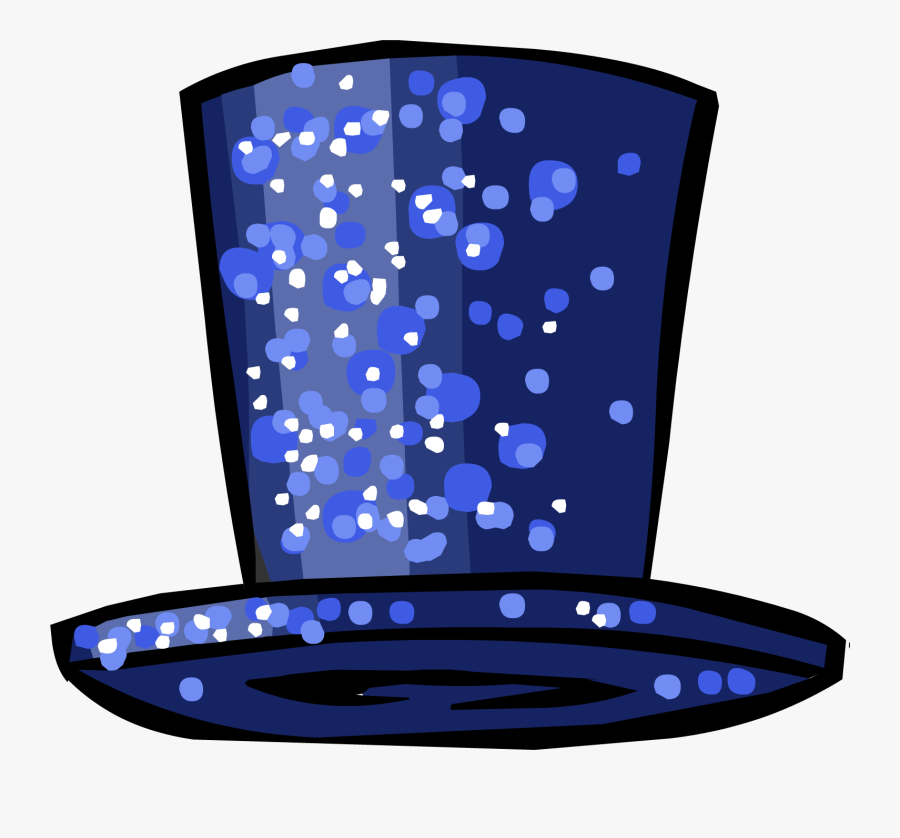 Top Hat Blue, Transparent Clipart