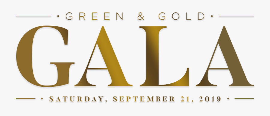 Green & Gold Gala Logo, Transparent Clipart