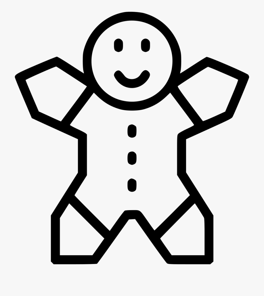 Christmas Cookie Ginger Man - Gingerbread Man, Transparent Clipart