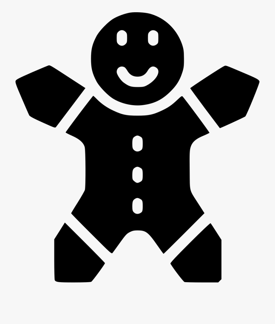 Christmas Cookie Ginger Man, Transparent Clipart