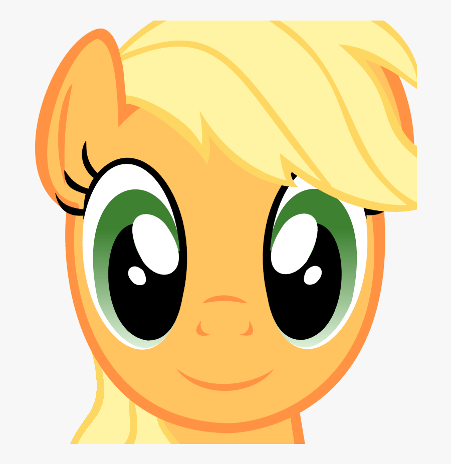 Applejack Face By Maybyaghost - My Little Pony Applejack Face, Transparent Clipart
