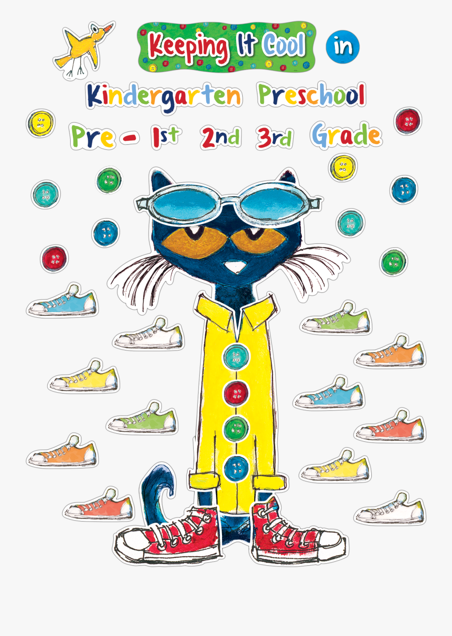 Pete The Cat Keeping It Cool Bulletin Board, Transparent Clipart