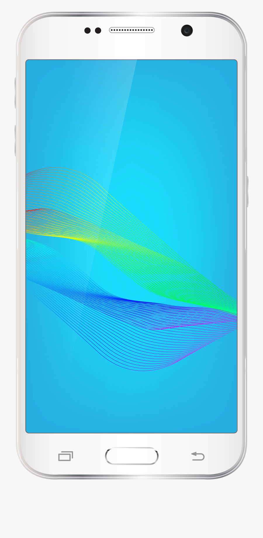 White Smartphone Png Clip Art Image, Transparent Clipart