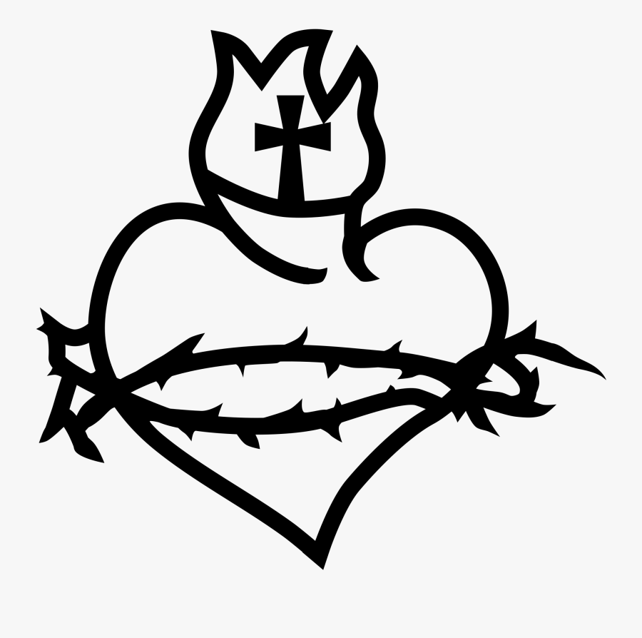 Sacred Heart Vector Transparent, Transparent Clipart