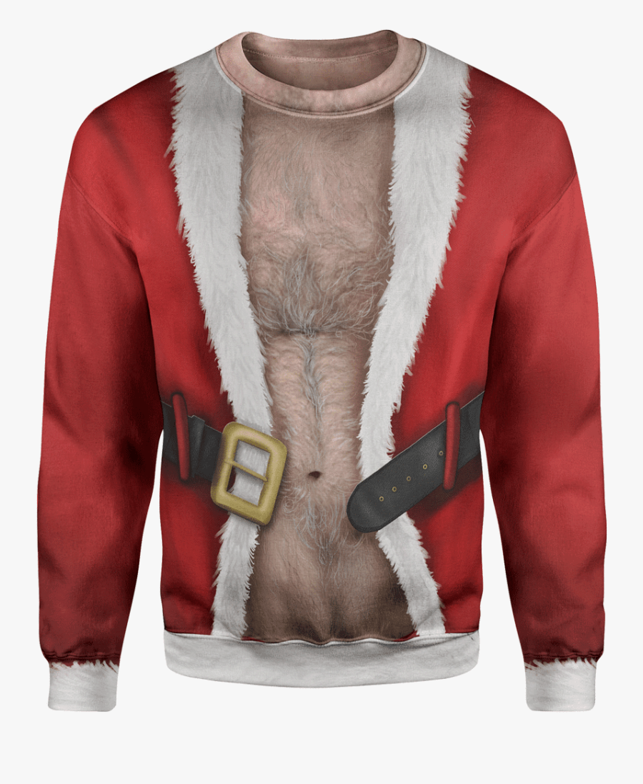 Santa"s Belly Christmas Sweater - Fur Clothing, Transparent Clipart