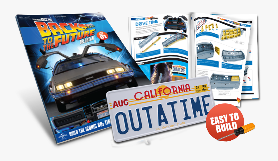 Back To The Future Car Clipart - Build The Back To The Future Delorean, Transparent Clipart